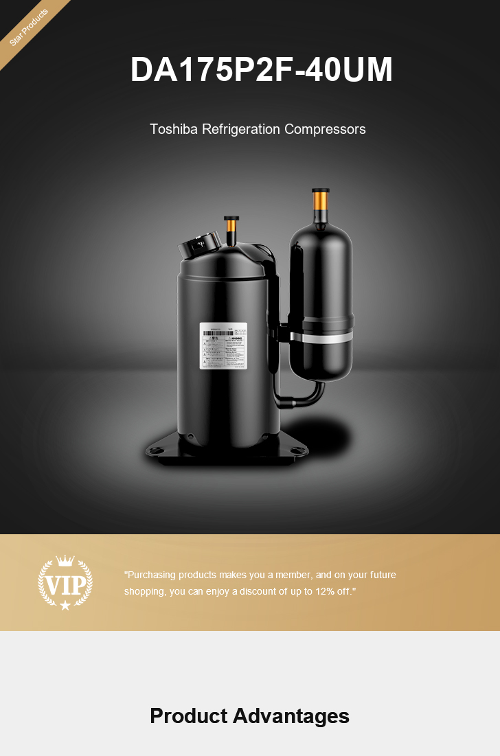 Toshiba Compressor DA175P2F-40UM, technical parameters pdf, structure diagram
